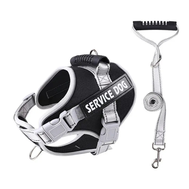 Reflektierendes Hundegeschirr mit Leine - Happylittlepaws