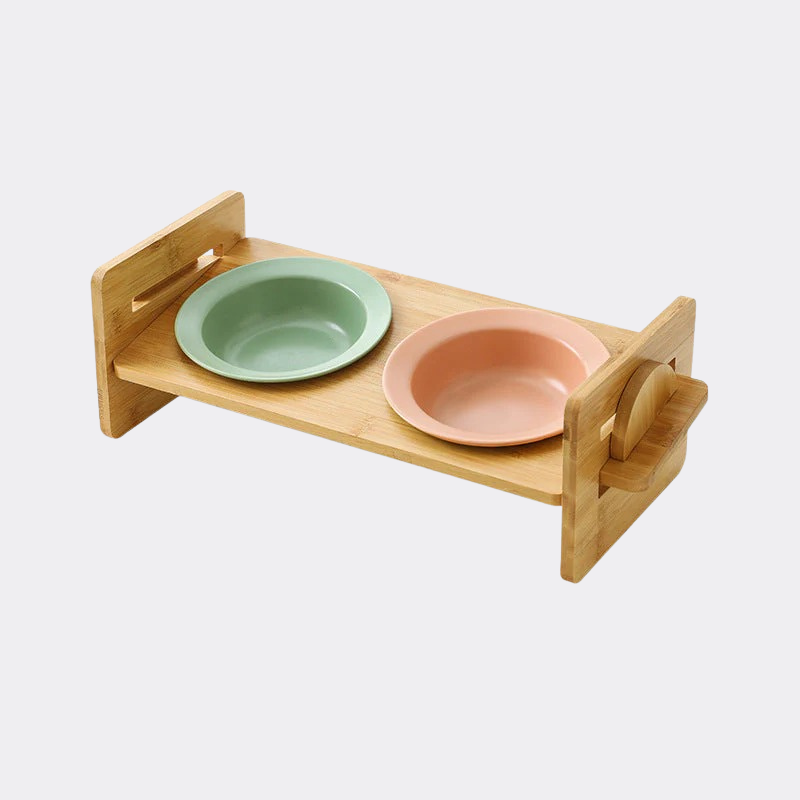 Bambus-Keramik Futternapf – Erhöht & ergonomisch Happylittlepaws