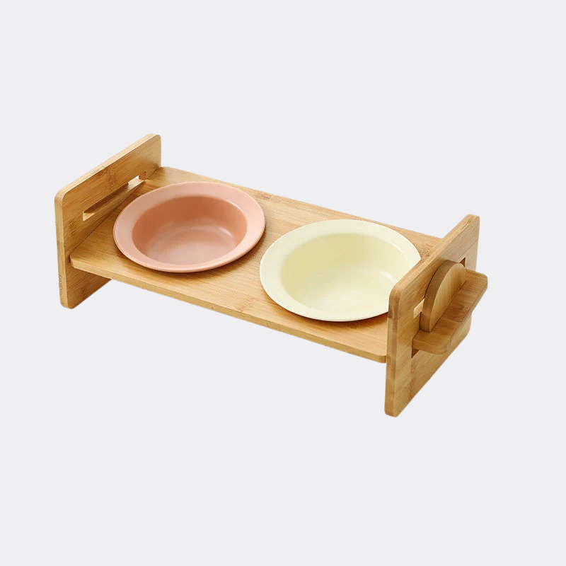Bambus-Keramik Futternapf – Erhöht & ergonomisch Happylittlepaws