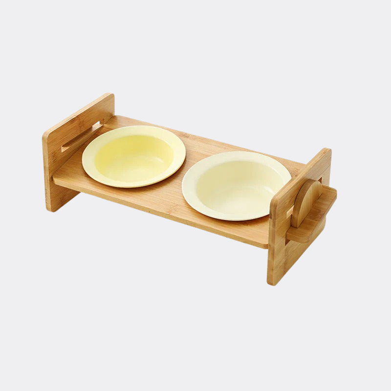 Bambus-Keramik Futternapf – Erhöht & ergonomisch Happylittlepaws