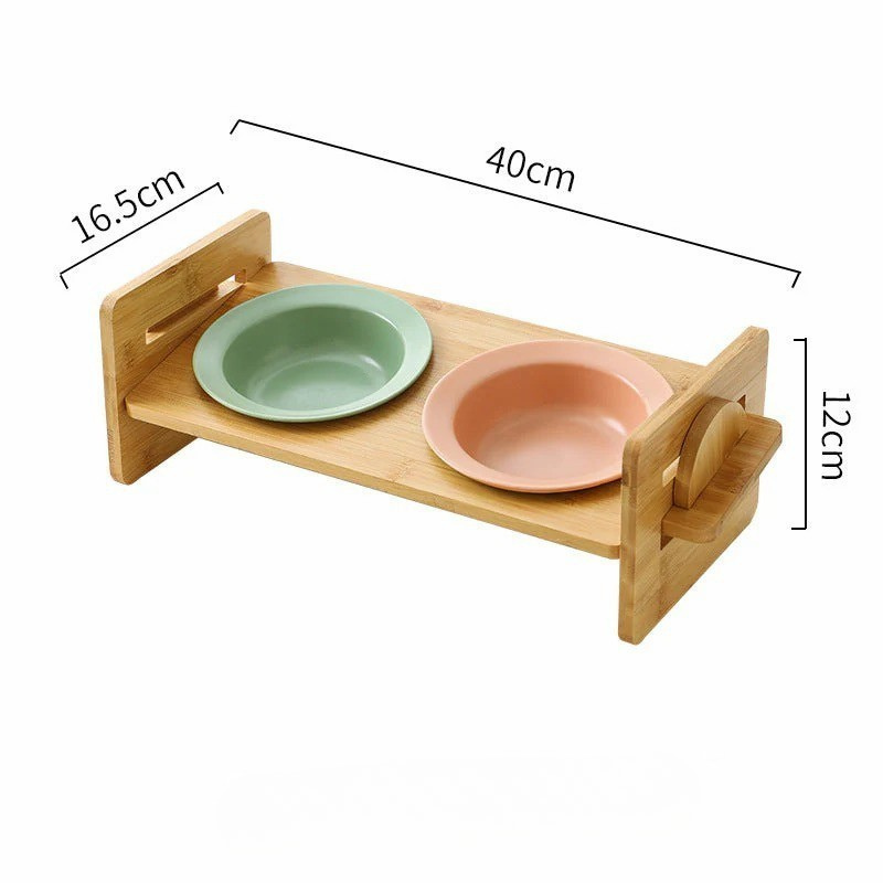Bambus-Keramik Futternapf – Erhöht & ergonomisch Happylittlepaws