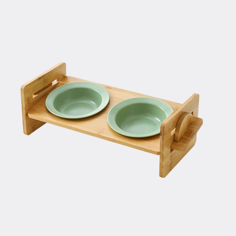 Bambus-Keramik Futternapf – Erhöht & ergonomisch Happylittlepaws