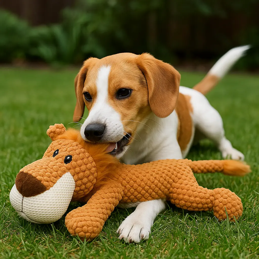 Beißfestes Plüsch-Hundespielzeug für kleine Hunde 28cm - Happylittlepaws