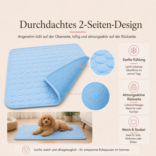 Kühlmatte für Hunde und Katzen, Leicht & atmungsaktiv für warme Tage