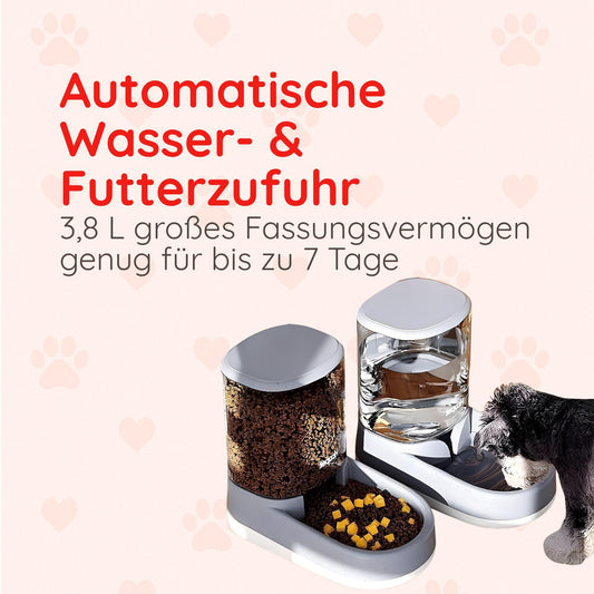 Automatischer Futter & Wasserspender – 3,8 L Happy Little Paws