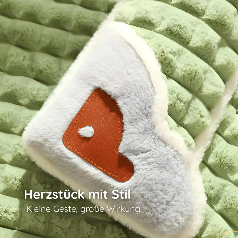 Hundebett mit Nackenrolle & Herzdetail - Happylittlepaws