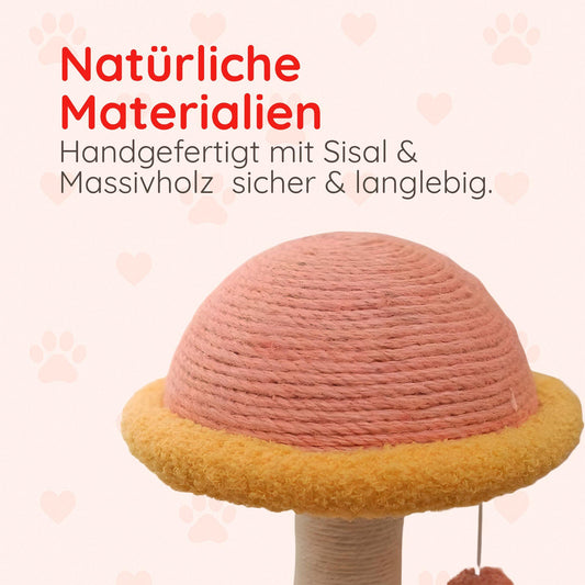 Katzen-Holzspielzeug – Drehbare Kratzsäule & Intelligenztrainer Happy Little Paws
