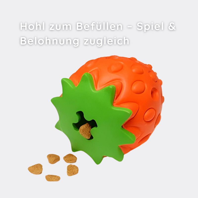 Kauspielzeug Erdbeere – Interaktiv & Aus Naturgummi Happylittlepaws