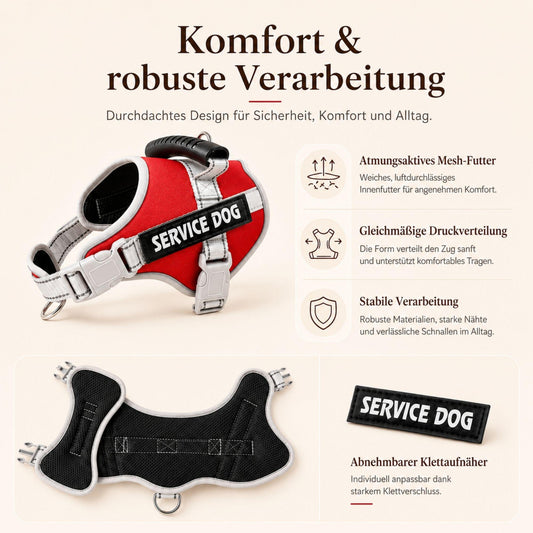 Reflektierendes Hundegeschirr, sicher & verstellbar