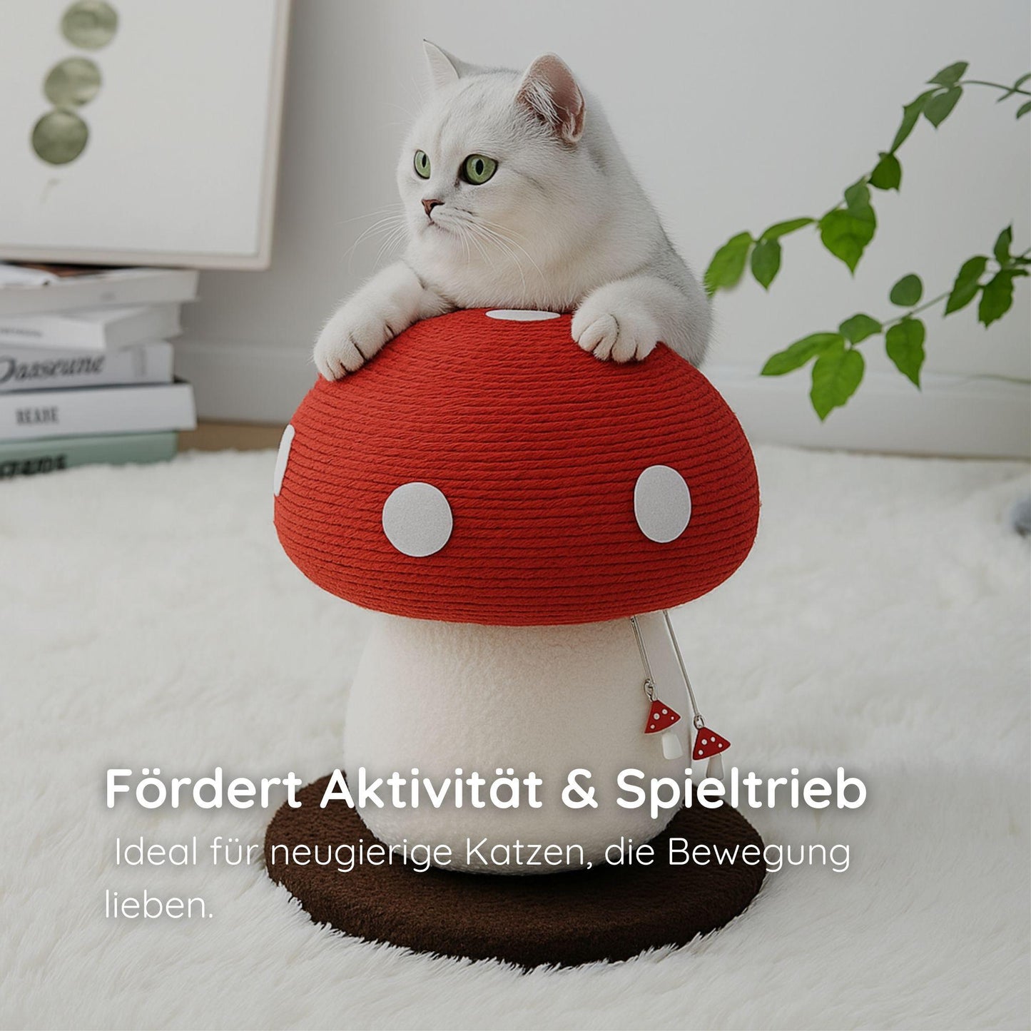 Pilz-Kratzbaum für Katzen aus Sisal