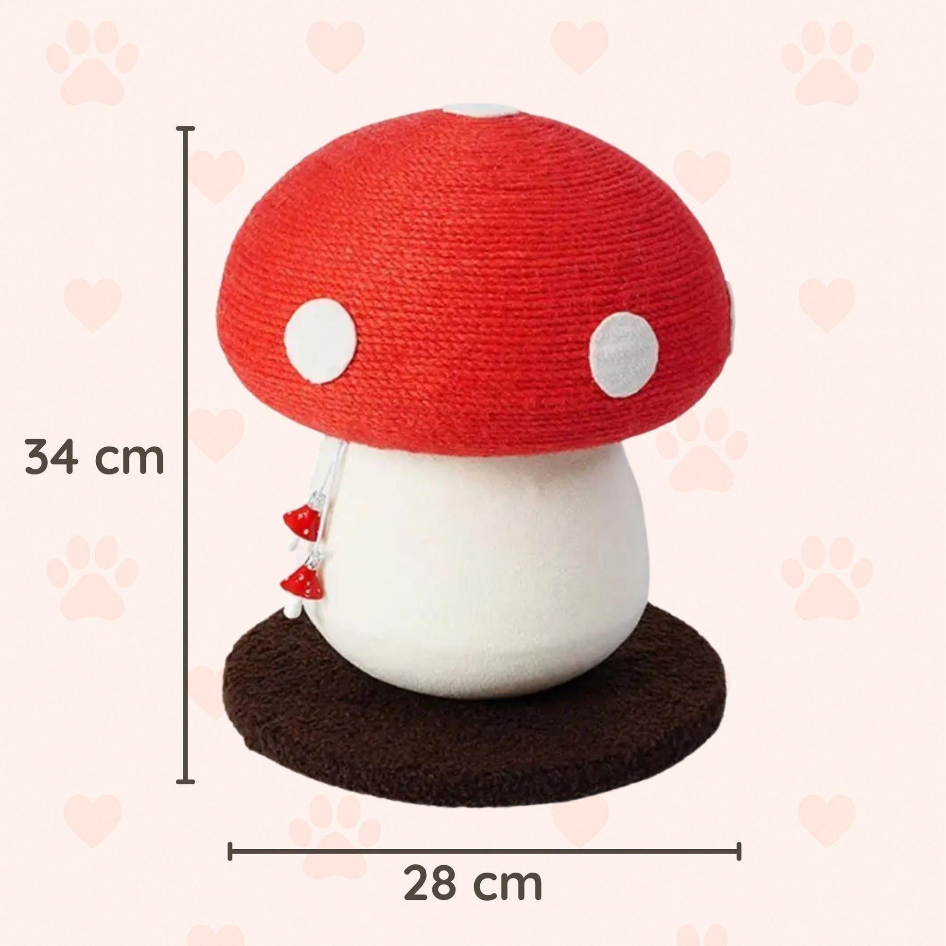 Pilz-Kratzbaum für Katzen aus Sisal Happy Little Paws