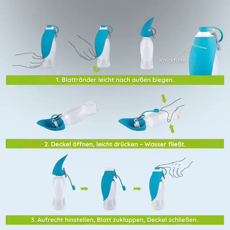 Trinkflasche mit Blattdesign - Happylittlepaws
