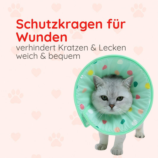 Weiche Haustier-Halskrause – Gepolstert, Wasserdicht & Bunt - Happylittlepaws