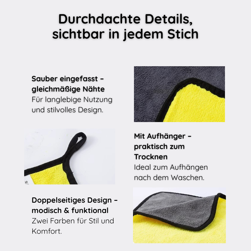 Zweiseitiges Mikrofaser-Handtuch – Saugstark & Weich Happylittlepaws