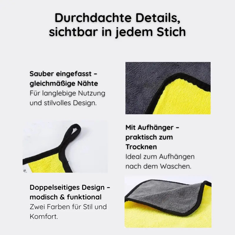 Zweiseitiges Mikrofaser-Handtuch – Saugstark & Weich Generic