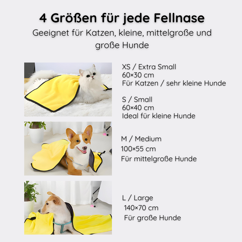 Zweiseitiges Mikrofaser-Handtuch – Saugstark & Weich Happylittlepaws