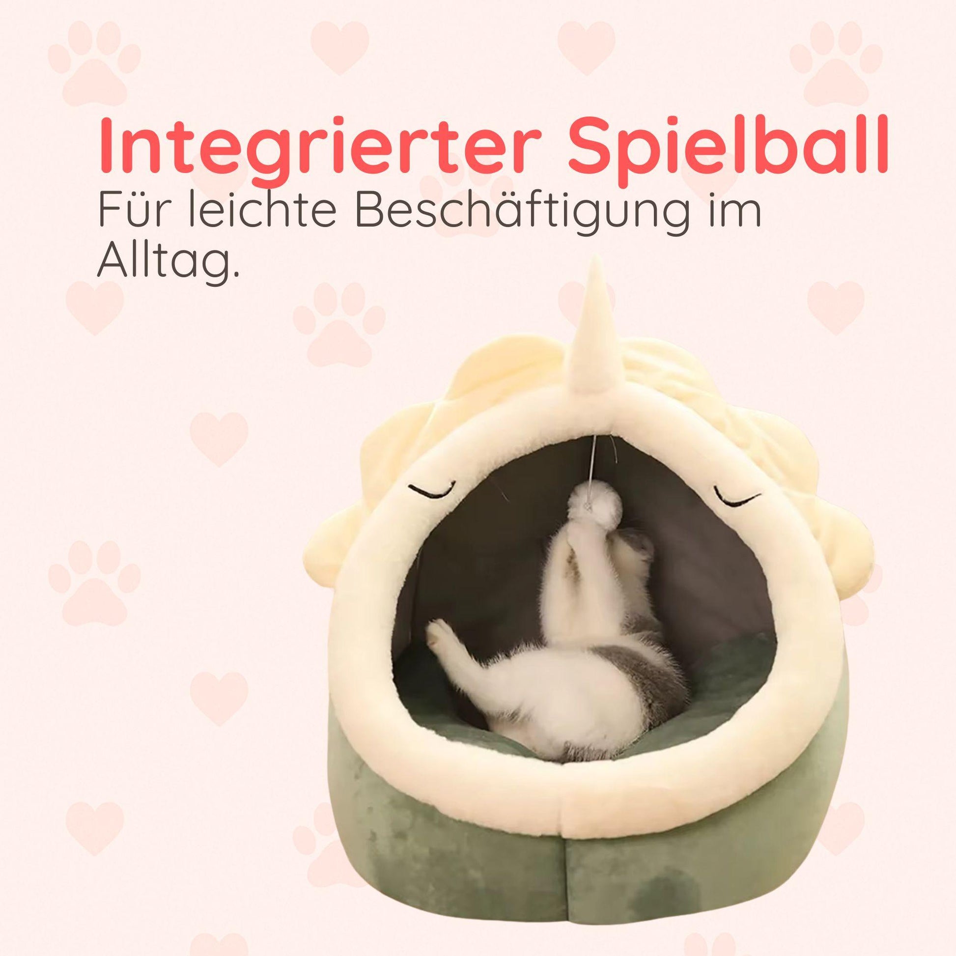 Kuschelhöhle für Katzen – Warm & Bequem - Happy Little Paws