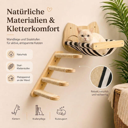 Katzen-Wandsystem mit Sisalstufen