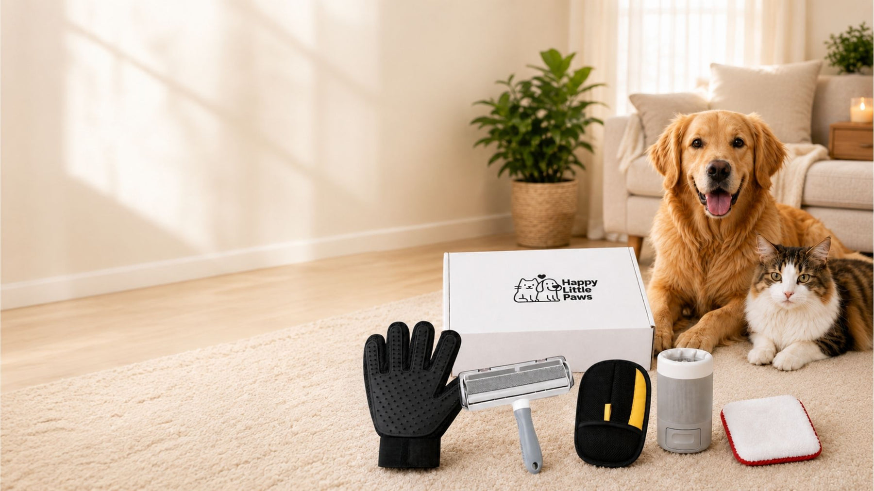 
          Happy Little Paws Pflege-Set mit Hund und Katze
        
