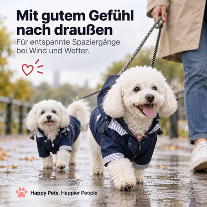 Regenjacke für Hunde – Stilvoll & Wasserfest