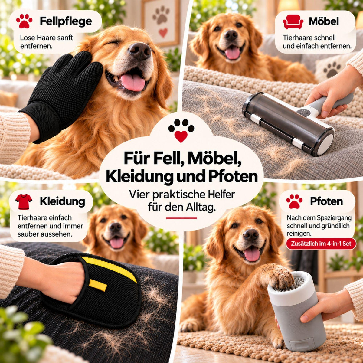 Care Set for Fur, Textiles & Paws