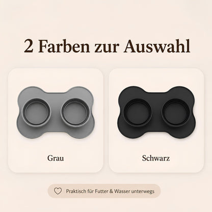 Faltbarer Doppelnapf – Für unterwegs