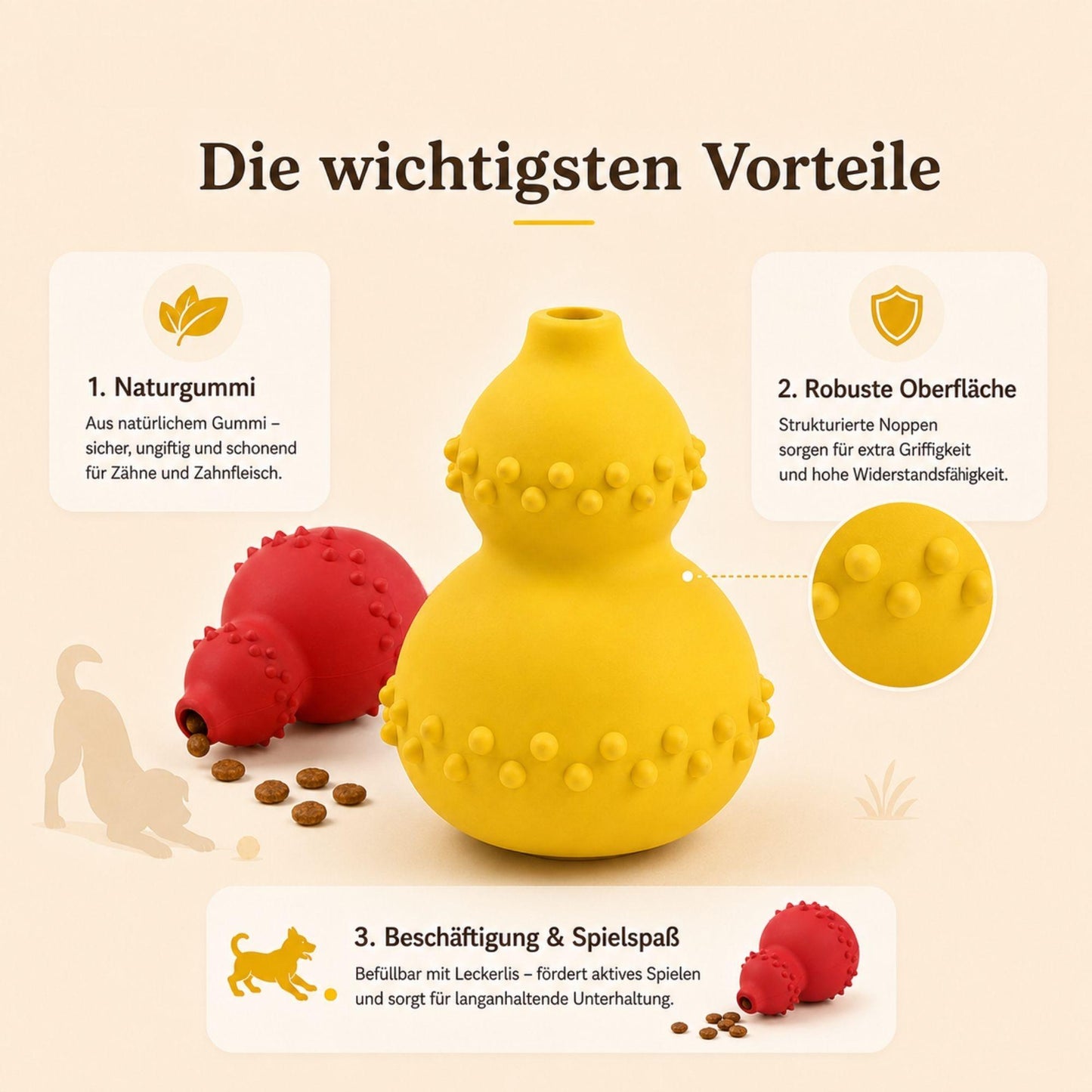Snack-Kürbis für Hunde – Befüllbar & robust