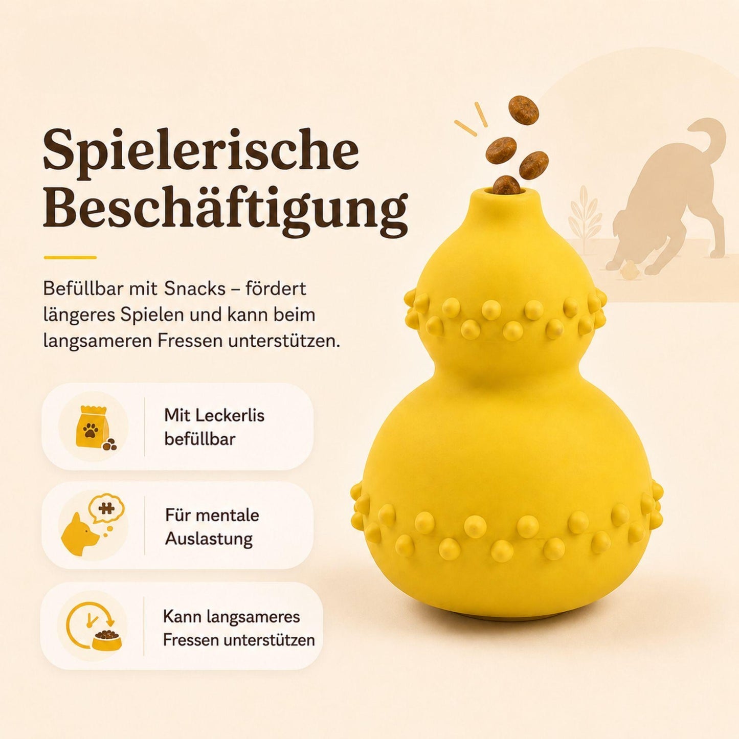 Snack-Kürbis für Hunde – Befüllbar & robust