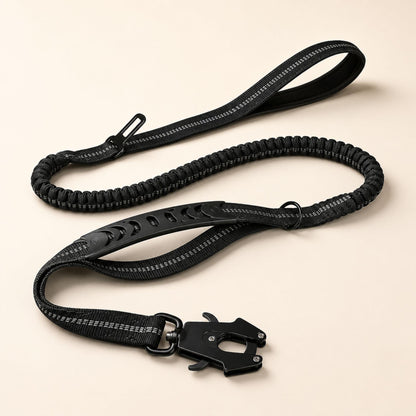 Reflektierende Bungee-Hundeleine mit Auto-Gurtadapter