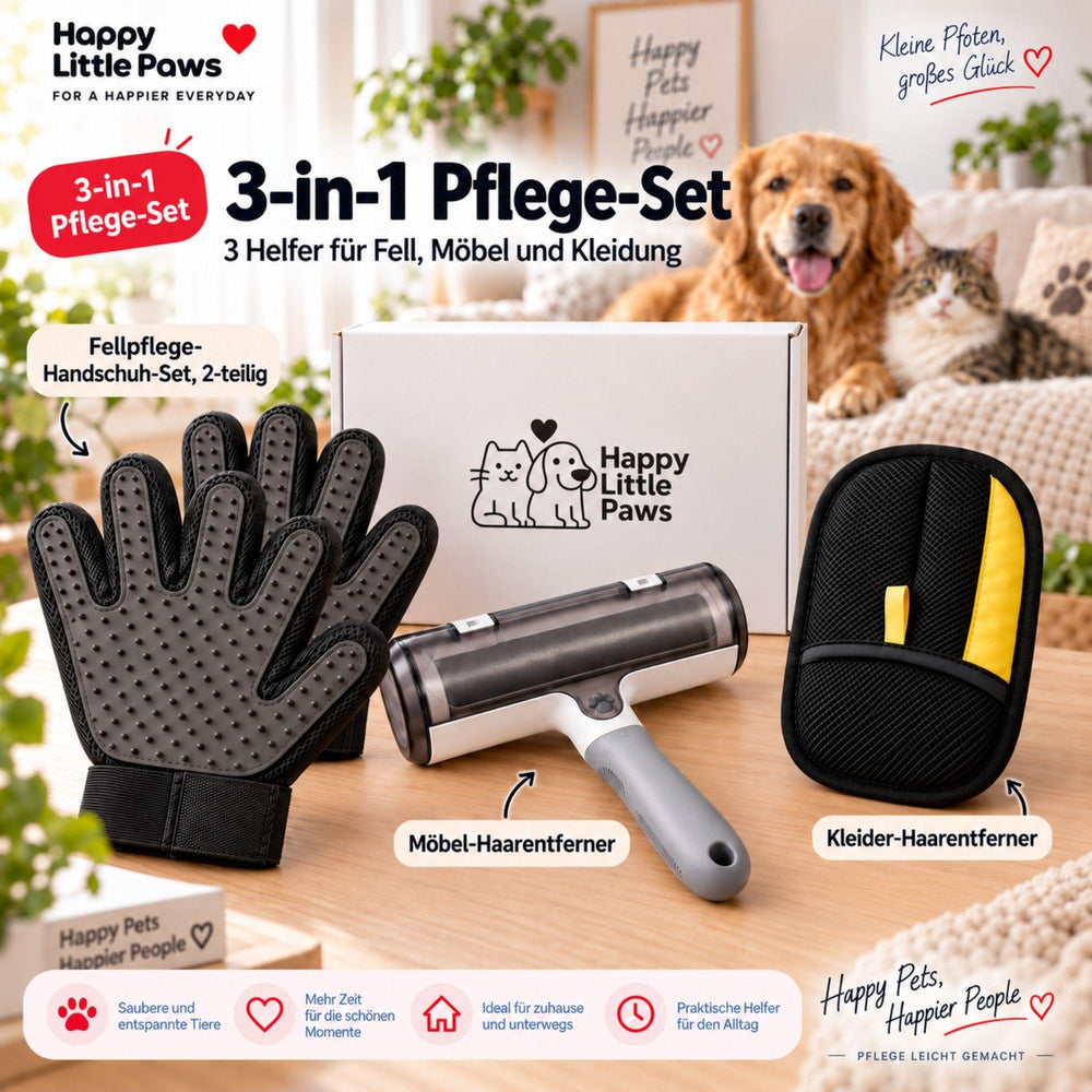 Happy Little Paws 3-in-1 Pflege-Set