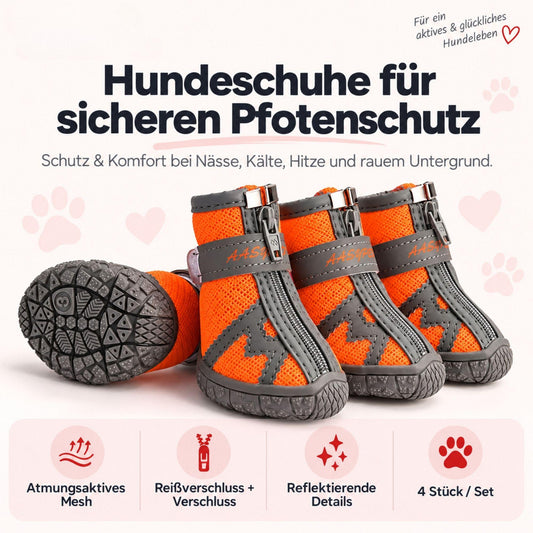 Atmungsaktive Hundeschuhe – Rutschfest & Wasserdicht