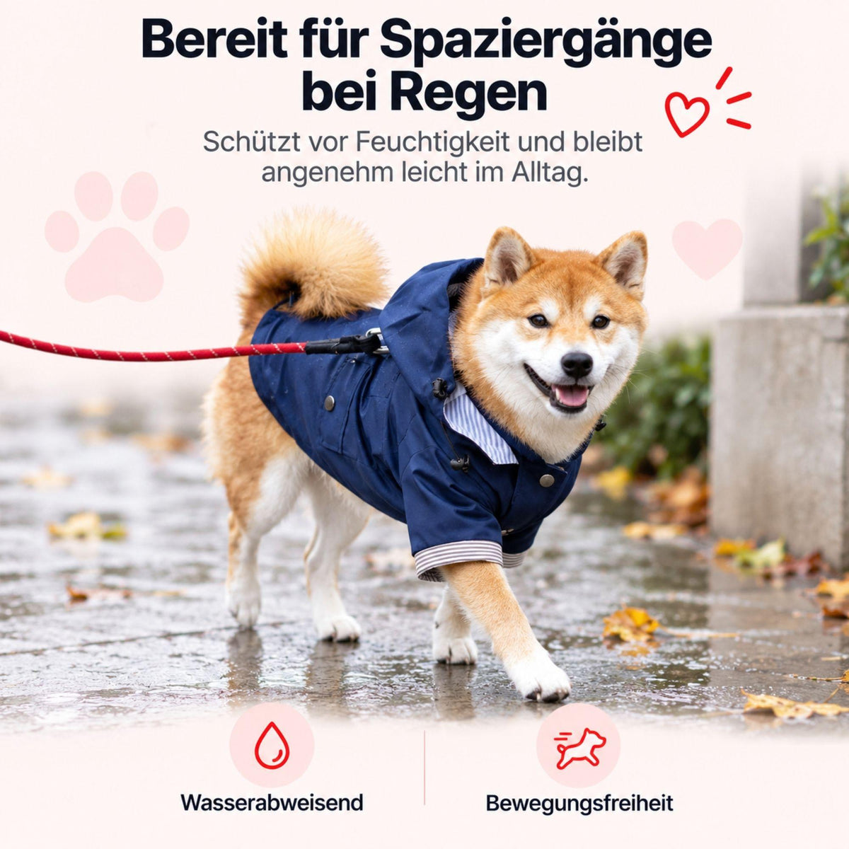 Regenjacke für Hunde – Stilvoll & Wasserfest