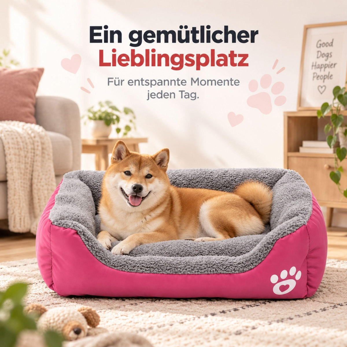 Haustierbett – Tief schlafen. Warm & geschützt