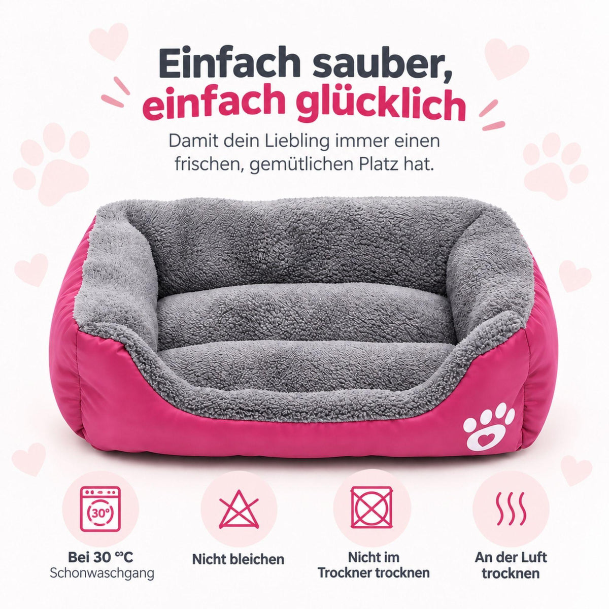 Haustierbett – Tief schlafen. Warm & geschützt