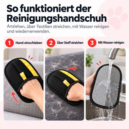 Clothing hair remover – reusable cleaning glove