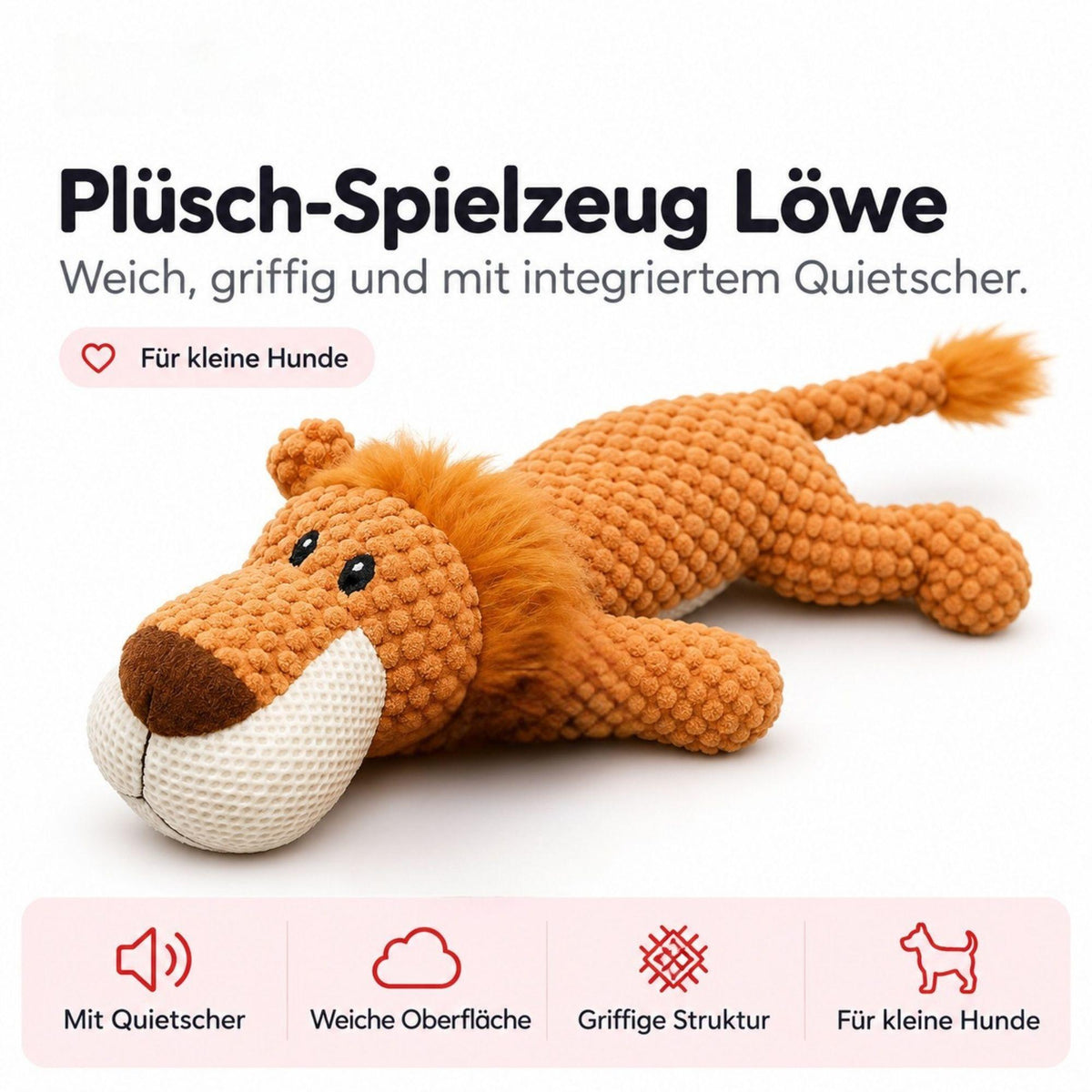 Beißfestes Plüsch-Hundespielzeug für kleine Hunde