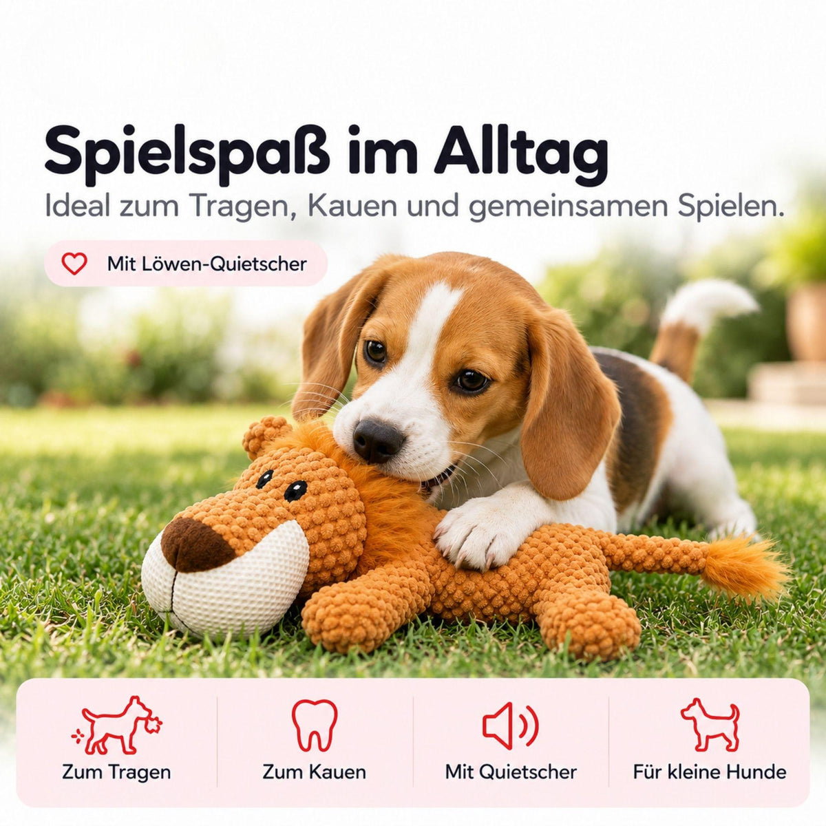 Beißfestes Plüsch-Hundespielzeug für kleine Hunde
