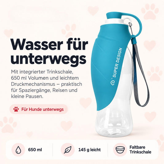 Trinkflasche mit Blattdesign