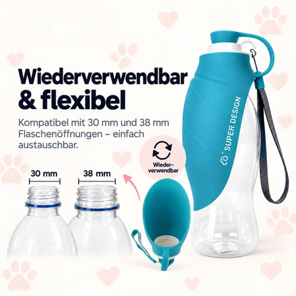 Trinkflasche mit Blattdesign