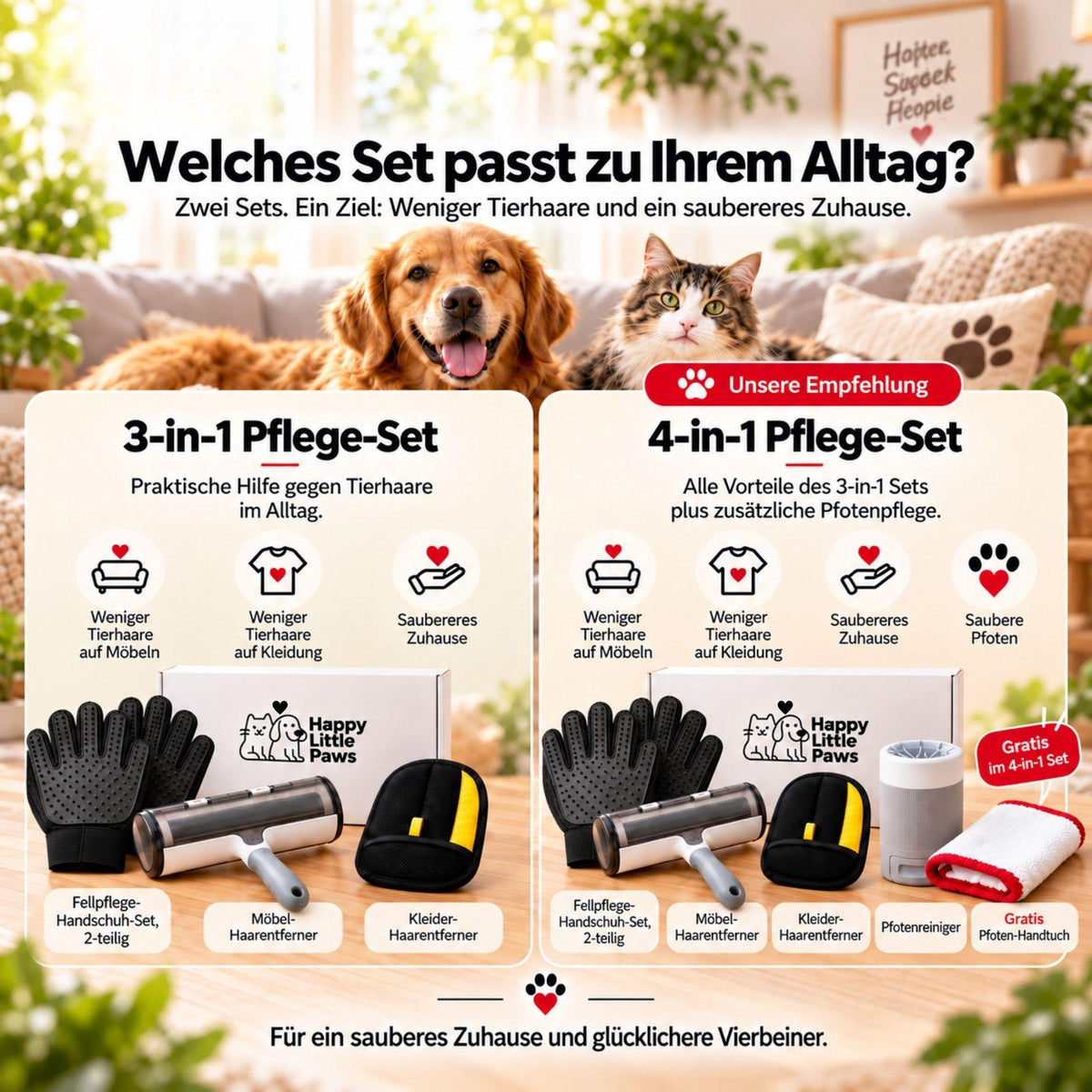 Care Set for Fur, Textiles & Paws