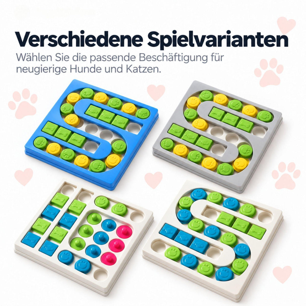 Intelligenzspielzeug – 4 Modelle für Hunde & Katzen