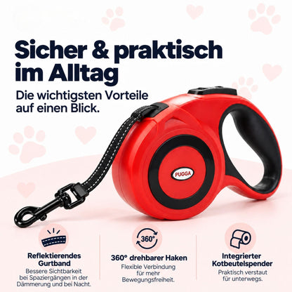 Flexi-Hundeleine mit Spender – Reflektierend & Sicher