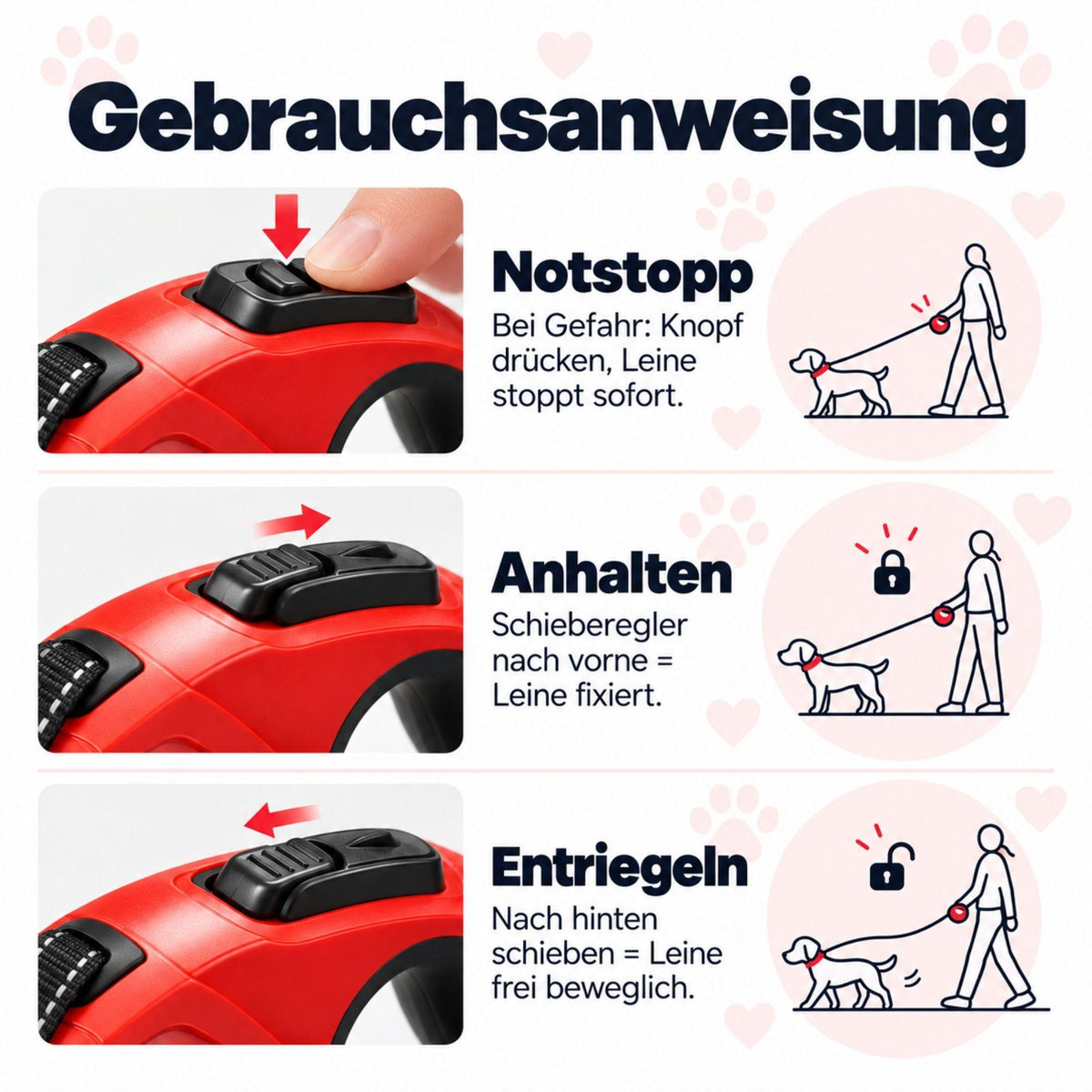 Flexi-Hundeleine mit Spender – Reflektierend & Sicher