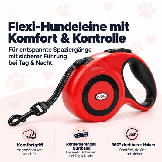 Flexi-Hundeleine mit Spender – Reflektierend & Sicher