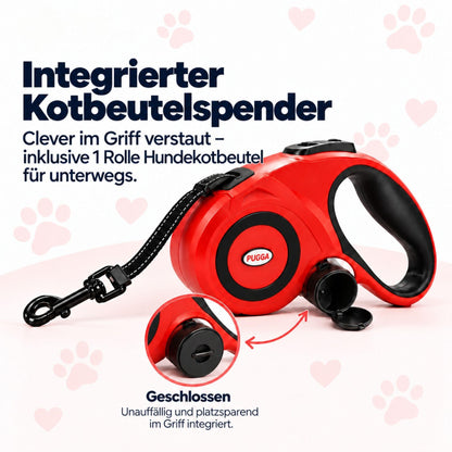 Flexi-Hundeleine mit Spender – Reflektierend & Sicher