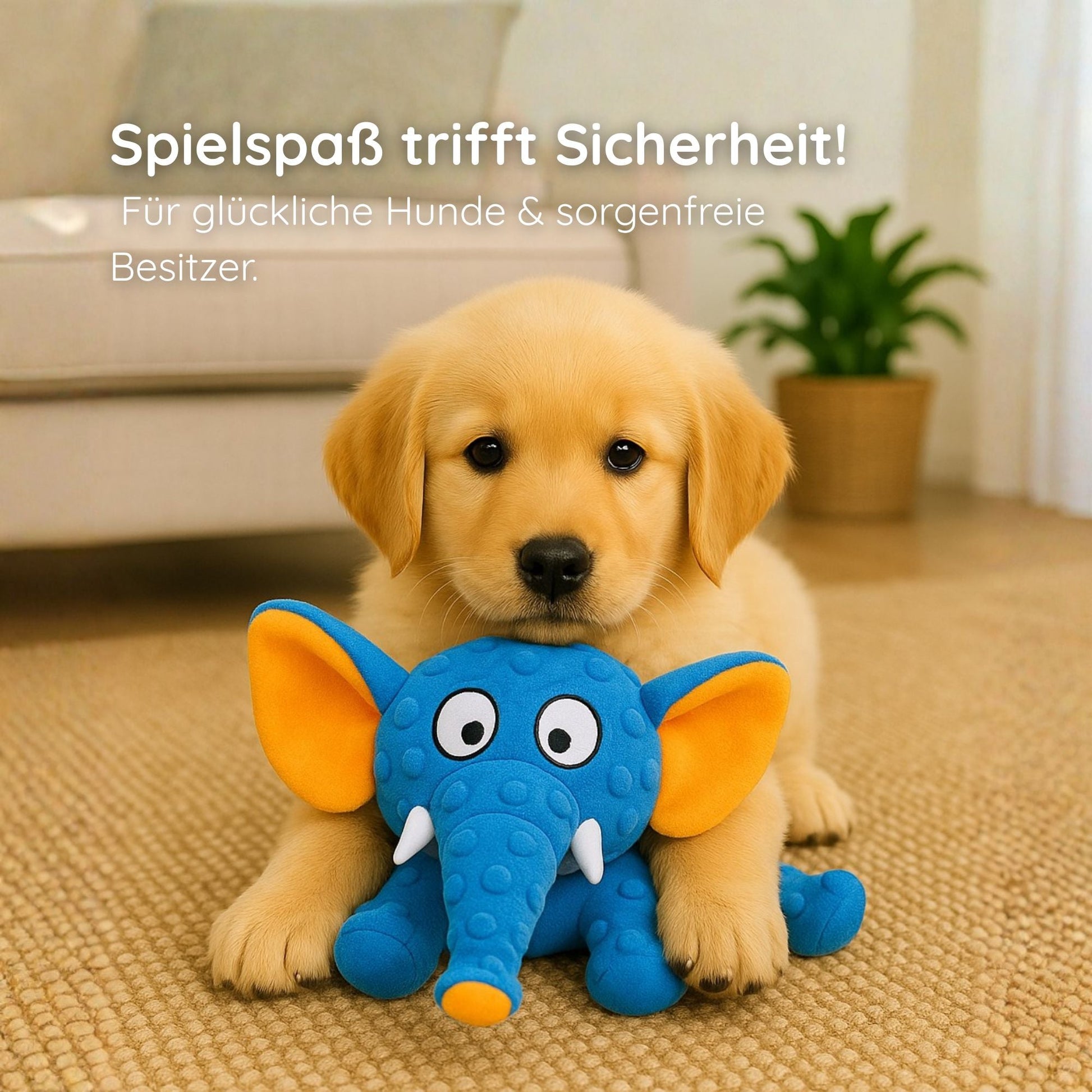 Plüsch-Elefant Hundespielzeug – Beißfest & Kuschelig Happy Little Paws