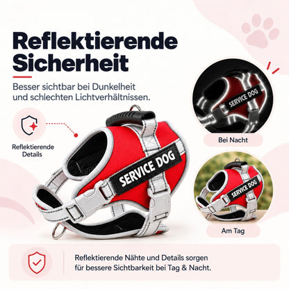 Reflektierendes Hundegeschirr, sicher & verstellbar