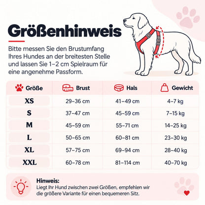 Reflektierendes Hundegeschirr, sicher & verstellbar