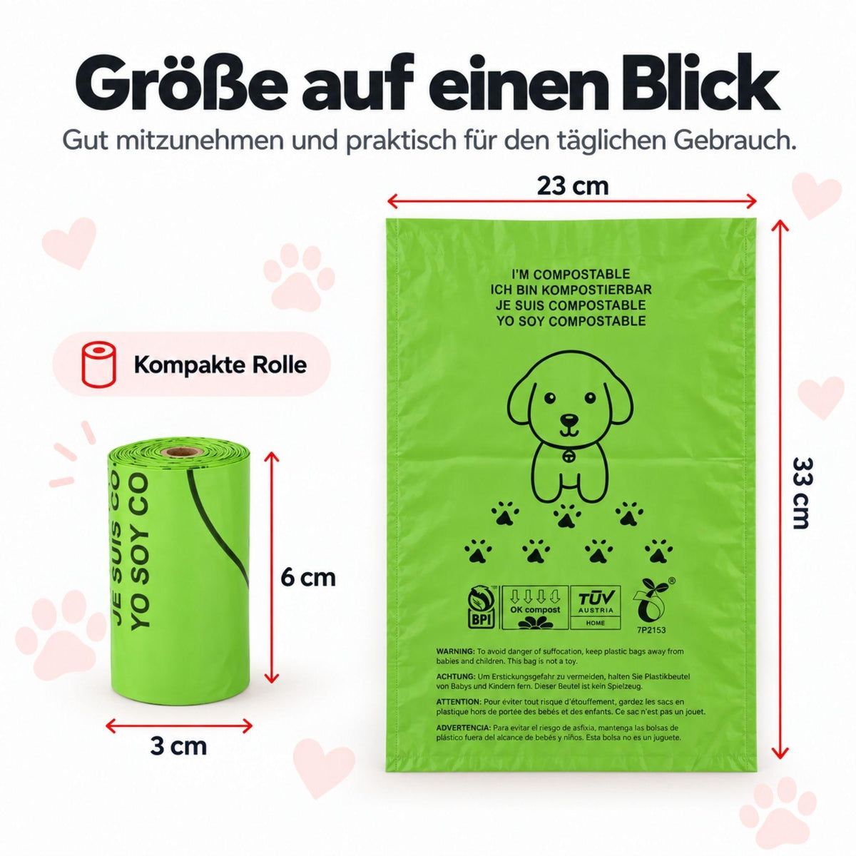 Bio Hundekotbeutel – Kompostierbar & Duftend