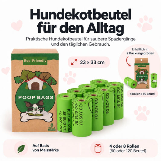 Bio Hundekotbeutel – Kompostierbar & Duftend